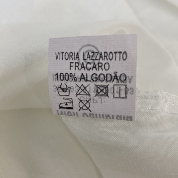 Cotton Night Gown Loungewear Cottage core White Made in Brazil  M/L? - Picture 12 of 13